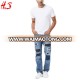 Famous Men Jeans Light Blue Pants Denim Trousers